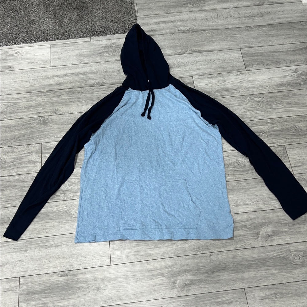 Old Navy Soft-Washed Hooded Tshirt- Light Blue and Navy